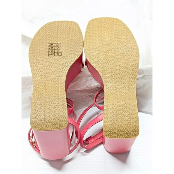 Michael Kors Women's Paola Strappy Platform Wedge Sandals Pink Size 8 MSRP $155 - Picture 9 of 10